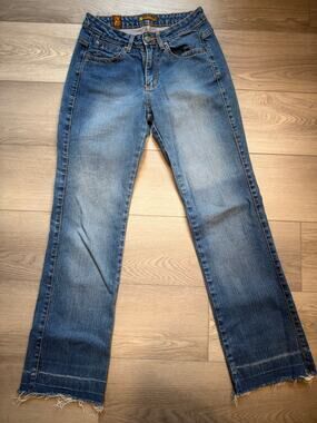 Y2K 2000's Aura Vintage Mid Rise Bootcut Blue Jeans Size 4